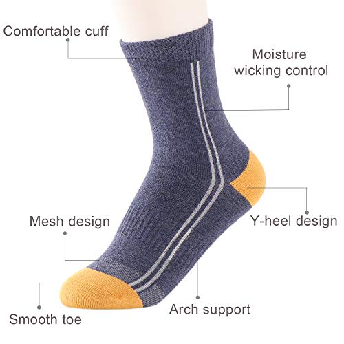 Image of Kids Boys Girls Cotton Athletic Crew Socks