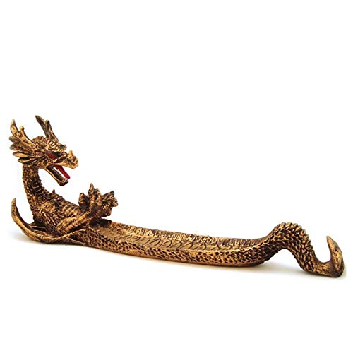 Incensário Dragão barca vareta grande porta incenso.