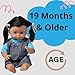 Cre8tive Minds Multi-Ethnic Toddler Baby Doll with Moveable Limbs, Denim Dress, Native American Doll for Girls and Boys Ages 19+ Months