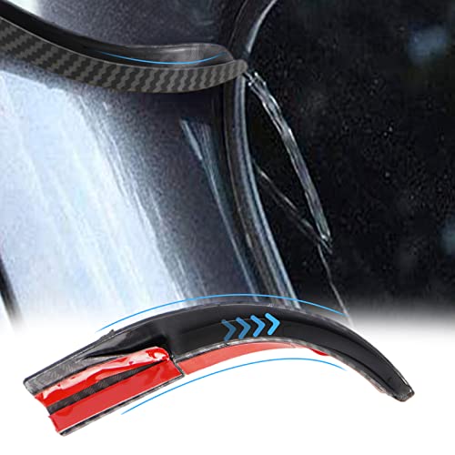 POSENG Rainwater Diverter Guard Slot Gutter Extension, Roof Hardtop ABS Rain Groove Diverte Compatible with Jeep Wrangler JK 2007-2017, Exterior Accessories