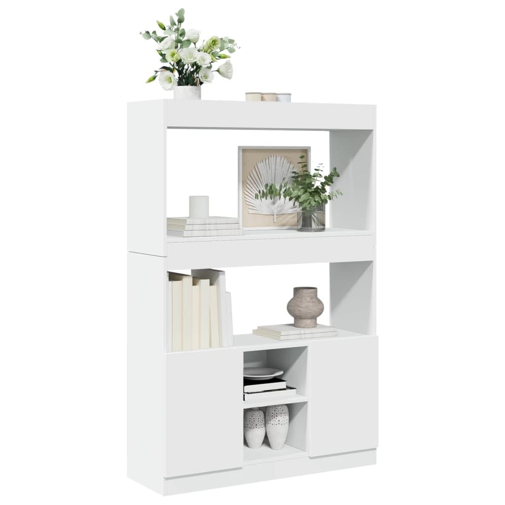 Scaffale alto bianco, 92 x 33 x 140 cm, libreria