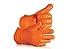 Produktbild Barbecue Handschuhe, Silikon Heat Resistant Grill Zubehör & Home Kitchen Tools für Ihre Indoor & Outdoor Bedürfnisse Kochen, Einsatz als Grillfleisch Turner oder Topflappen (Orange)