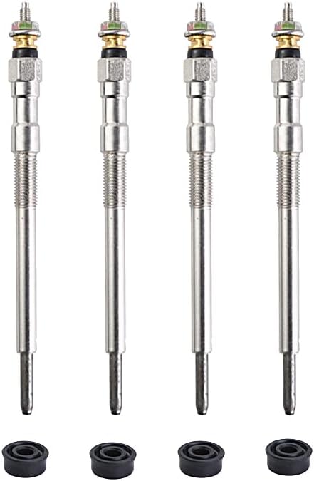 4X Glow Plug & Seal Set 1J700-65512 1G772-65500 For Kubota V2607 V2607-DI
