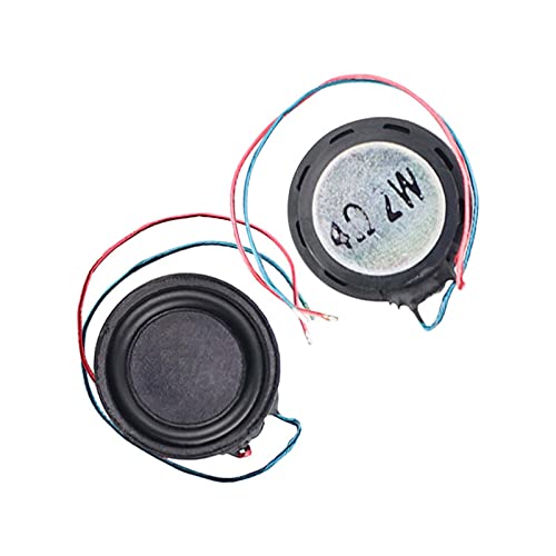 SANKUAI 2pcs 20mm Altavoz Ultrafino Mini 4 OHMS 2 W Rango Completo Altavoz Imán de neodimio de Alto Rendimiento Cover