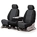 Coverking Custom Fit Front 40/20/40 Seat Cover for Select GMC Sierra 1500 Models - Premium Leatherette 2-Tone (Charcoal Gray with Black Sides)