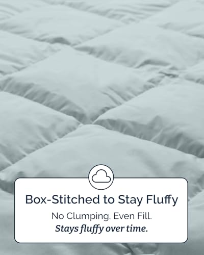 Image of Twin Size, Navy Blue /SkyBlue Alternative Down Comforter - Warm, Lightweight & Breathable Hotel Quality Bedding Set for Men, Women, Kids & Teens - All Season Cooling Microfiber Duvet Insert Comforter