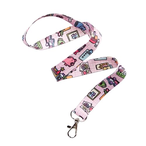 DBT Skills Lanyard – Pink Badge Holder with Emotion Wheel,