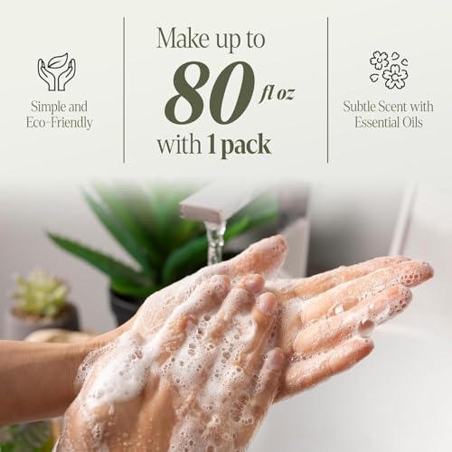 Image of Tidy Kitchen Foaming Hand Soap Refill Tablet, 10 Count Pack, Lavender | Dissolves in Warm Water, Gentle Moisturizing Foam, Fits Most Foaming Dispensers, Convenient, Fresh Scent, For Kitchen & Bath