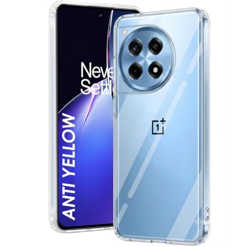 Image of DIZORO Compatible with Oneplus 12r 5G Back Cover Case Clear,[ Anti Yellow ][Military Grade Protection] Hard PC Back Cover Transparent