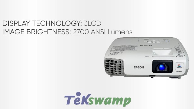 Amazon.com: Epson PowerLite X27 3LCD Projector 2700 ANSI HDMI HD