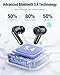 Wireless Earbuds, Bluetooth 5.4 Headphones Bass Stereo, Ear Buds with Noise Cancelling Mic, LED Display in Ear Earphones Clear Calls, IP7 Waterproof Bluetooth Earbuds for Laptop/Phones/Sports, Black