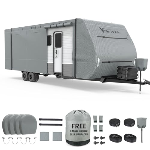 VIGORVAN RV Cover, Upgraded Super Thick Travel Trailer Cover Fits
