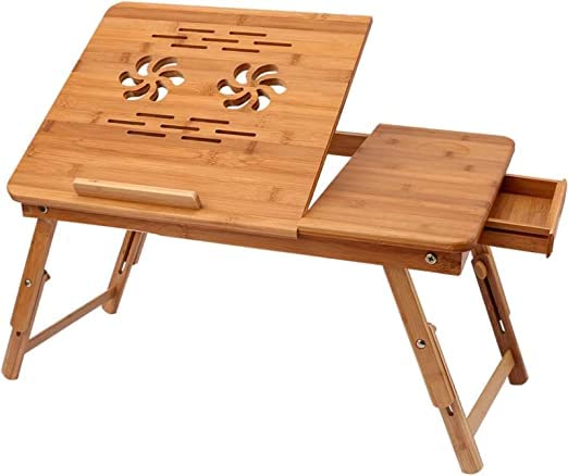 Star Home Multi-Purpose Foldable Portable Laptop Table Bamboo Wooden Study Table Writing Table for Bed with Drawer Lab Table (B0BWJZY32D) Amazon Price History, Amazon Price Tracker