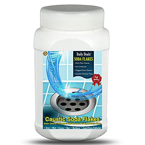 Caster Drainex CAUSTIC SODA Flakes Sink and Basin Unblocker, Block