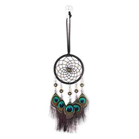 Peacock Feathers Handmade Dreamcatcher Craft Dream Catcher Net Handmade Feathers Hanging Decorations Home Decor Cover