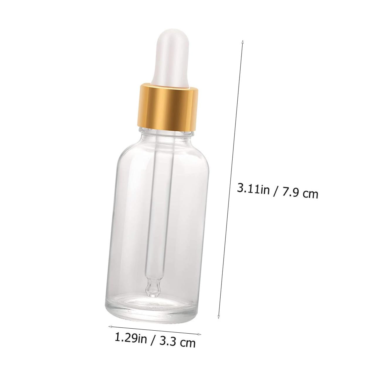 24 Stück 30-ml Transparente Tropfflaschen aus Glas mit Pipette | Wiederbefüllbar, Auslaufsicherer Verschluss, 6 Edelstahltrichter für Flüssigkeiten und Parfüm