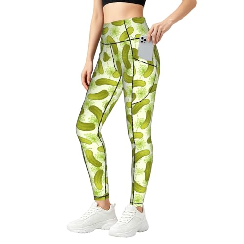 Conjunto de leggings de sushi con bolsillos laterales elásticos para fitness