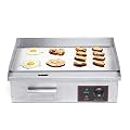 TFCFL Electric Countertop Flat Top Griddle,3KW Commercial Grill Griddle Stove with Adjustable Temperature Control£¬Stainless Steel Teppanyaki Gril for Kitchen