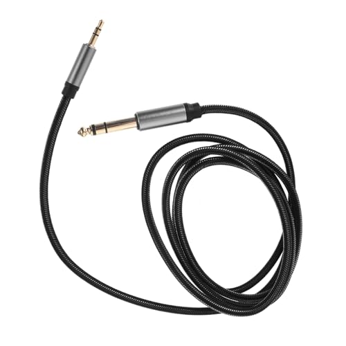 Cable auxiliar jack 3.5 mm a 6.35 mm macho 1.5 m negro miniatura 1