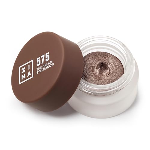 3ina Makeup - Vegano - Cruelty Free - The Cream Eyeshadow 575 - Marrone - Lunga Durata & Waterproof Formula ad Asciugatura Rapida - Ombretto Crema - Finitura Opaca e Brillante