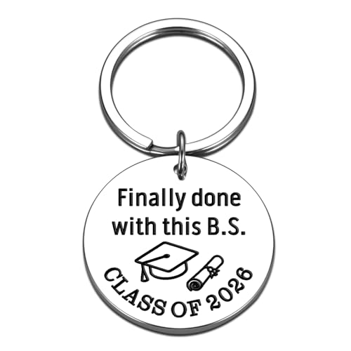 Class of 2026 Funny Graduation Gifts Keychain for Her Him Teen Boys Girls 5th 8th Grade Students High School College Senior 2026 Gifts for Boys Girls Nurse Phd Master Graduations Gift for Men Women