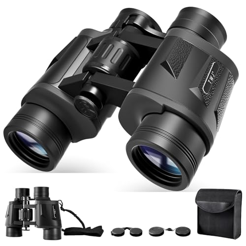 12×40 HD Binoculars for Adults and Kids High Powered, Clear Large View & Low Light Night Vision, Waterproof Binoculars for Hunting, Birds Watching, Cruise Ship, Theaters, Travel and Stargazing