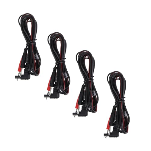 WEKAMOS Cable para Equipo Terapéutico 4 Piezas Pin 2 Mm PVC y Cobre Compatible Masajeadores Fácil Instalación Uso Tiras de Masaje Repuesto para Equipo Terapéutico
