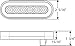 Optronics BUL111CBP Clear 6' Oval Sealed LED Back-Up Light, Glolight, Dot, White