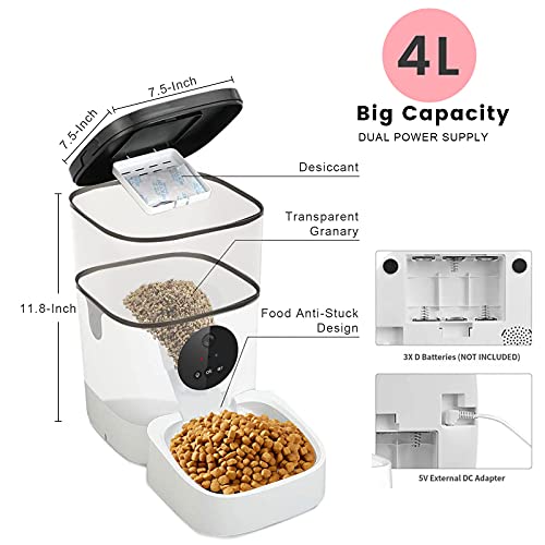 Dog Camera Automatic Dog Feeder WiFi Pet Camera Treat Dispenser Cat Feeder with Camera Dog Camera with Phone App Smart… - Image 6
