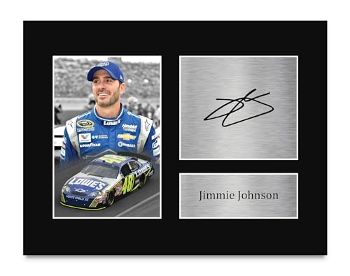 HWC Trading Jimmie Johnson Gifts Printed Signed Autograph Presentation Display for NASCAR Motorsport Fans - US Letter (ID-006153)