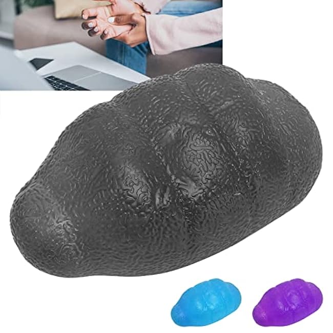 Finger Balls, Exerciser Grip Ball, Stress Balls, Hand Exercise Squeeze Ball Silicone Squeezer for Grip Strength(Grey)