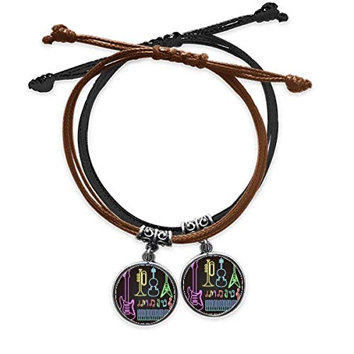 Guitare néon coloré bracelet pour festival et look quotidien