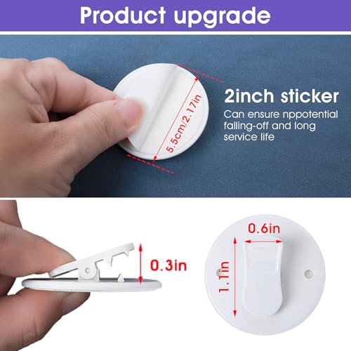 4 Stück Duschvorhang Clips Schutz-Spritzschutz-Clips Selbstklebende Duschvorhänge Halterung Dusch Spritzschutz Clips Klammern Weiß Duschvorhang Zum Halten Camper Badezimmer Home Dekoration