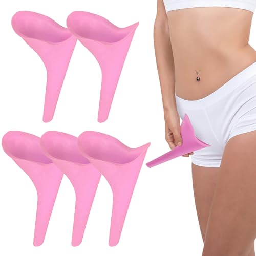 La Mejor Selección de Urinarios que Puedes Comprar On-line. 44 Orinal Femenino, 5 Piezas Orinal Mujer Embudo de Silicona, Reutilizable Urinario Femenino de Silicona Dispositivos Portátiles para Orinar, Adecuado para Actividades Al Aire Libre,...