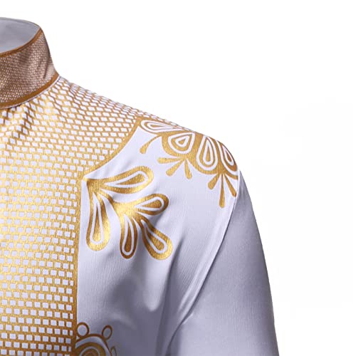 Xinvivion Abiti Africani per Uomo, Maniche Lunghe