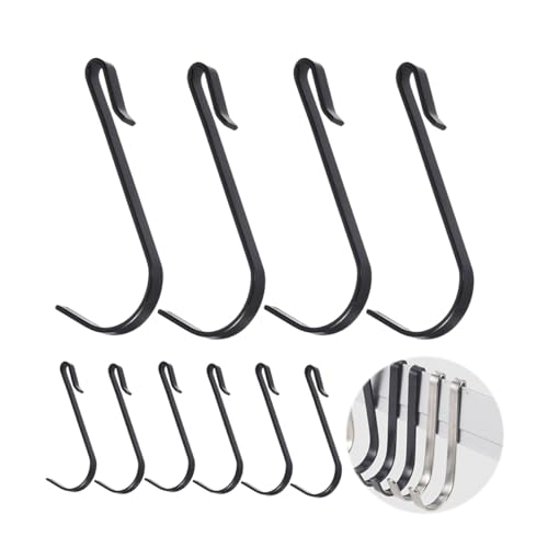 J型ワイヤーラックフック 10個 ステンレススチール 小型ハンギングシンクグリッドクリップフック ワイヤーシェルフ収納ラック用 オフィス ホーム ワークショップ 倉庫 (シルバー)