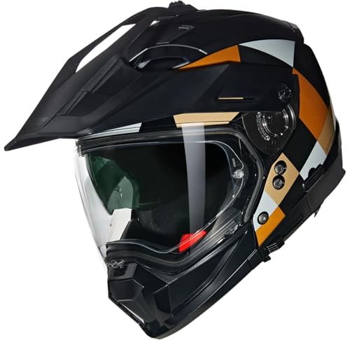 Casque Nolan N70-2 X Exploring Noir Gris Ocre Taille S