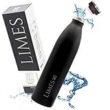 Trinkflasche Edelstahl Thermosflasche 1l - Isolierte Wasserflasche - Geschirrspüler geeignet - auslaufsichere Isolierflasche doppelwandig - Thermoskanne Kohlensäure geeignet - 1000ml