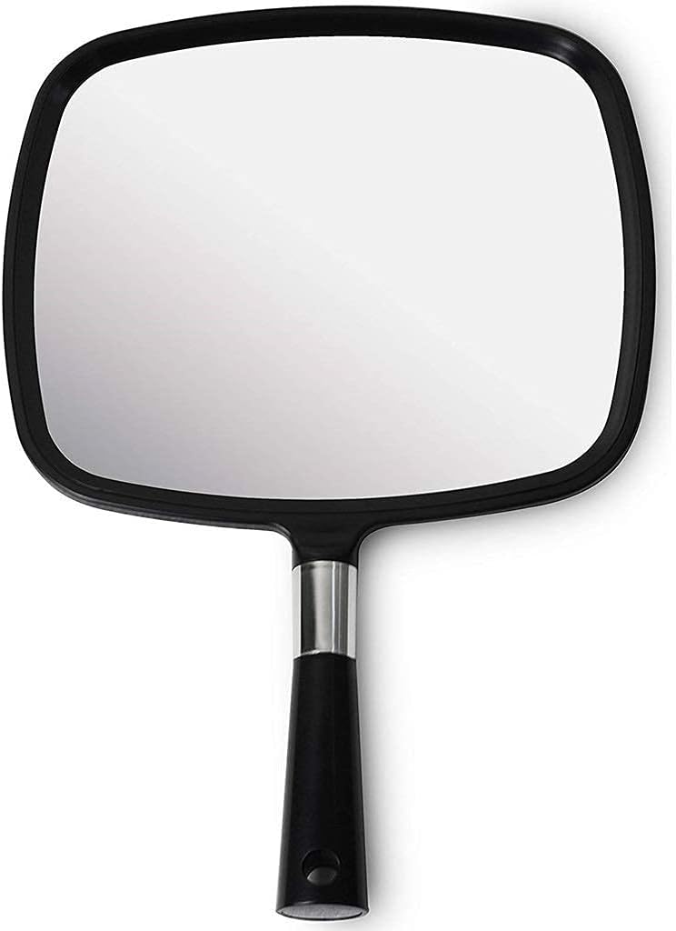 Beauty Makeup Mirror Barber Hand Mirror Large and Comfortable Handheld Mirror with Handle