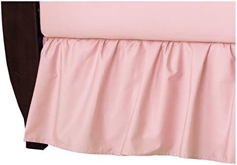 American Baby Company 100% Natural Cotton Percale Ruffled Crib Skirt, Blush Pink, Soft Breathable, for Girls , 13.5 Inch (Pack of 1)