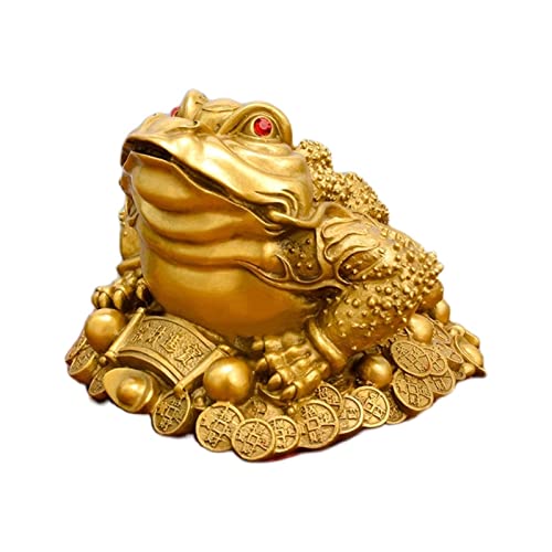 Crapaud à Trois Pattes Doré : Objet Porte-Bonheur pour Salon