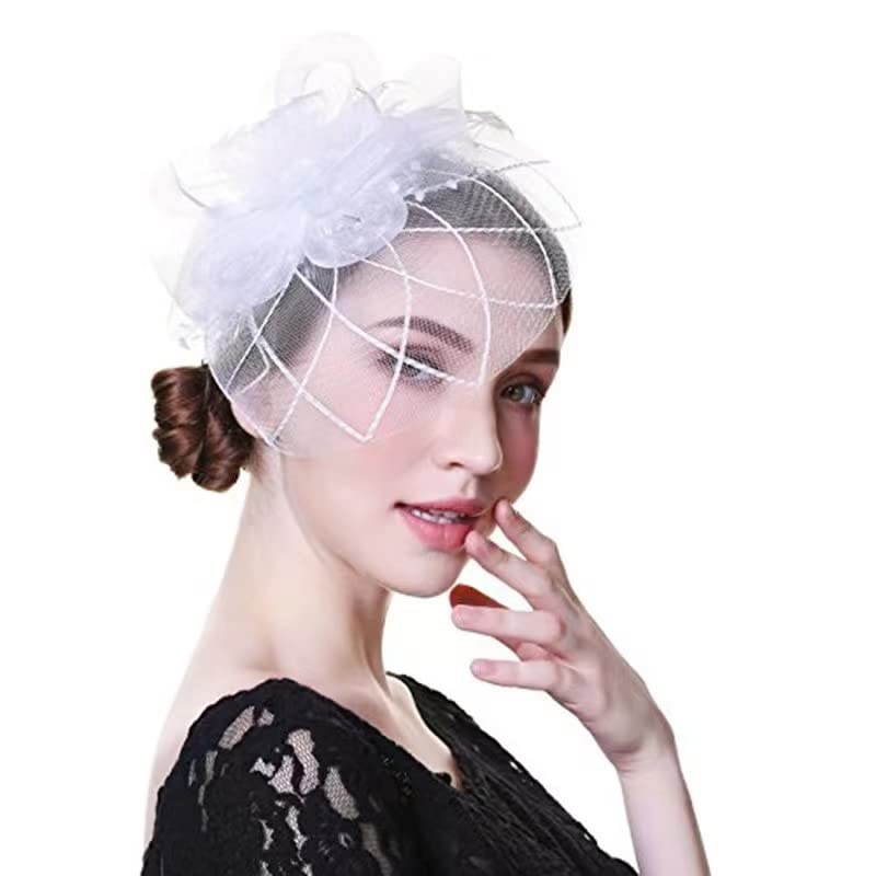 RarestFascinators Hat Tea Party Headwear Ribbons Feathers on a Headband and a Clip