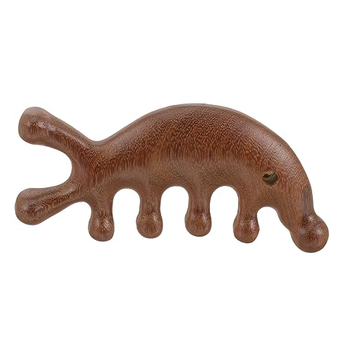 HONMEET Wooden Scalp Massage Comb Portable No Static Hair Detangler Comb for Curly Hair Acupoint Massager for Relief and Improved Circulation for and Neck Use