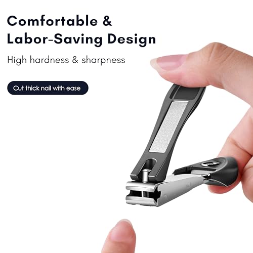 Image of Beaute Secrets 3 Pieces Nail Cutter Set with Nail Catcher No Splash Fingernail Clippers Toenail Clippers with Nail File, Stainless Steel Nail Cutter for Men and Women