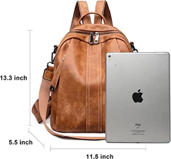 Craftwood Backpack For Women/Multipurpose Backpack/Handbag For Women with Crossbody Handle Backpack/Backpack For Office College Daly Use (Brown) 1