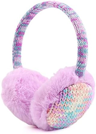 PESAAT Ear Warmer for Girls Winter Knitted Boy Ear muff Plush Kid Ear Cover