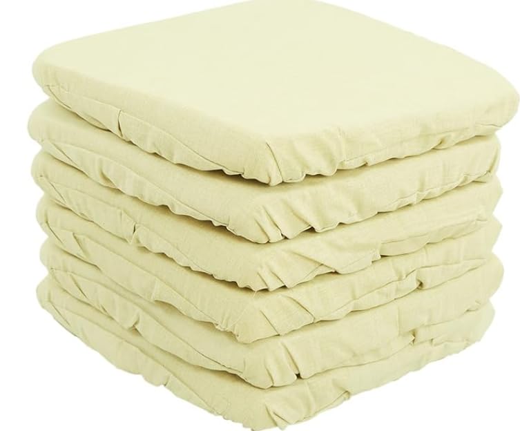 Cuscini Coprisedie Set 6 Cuscini Sedia Sorrento - Coprisedia Imbottiti In Lona Cotone E Poliestere 40x40cm, Blu Coperture Sedute Tessuto