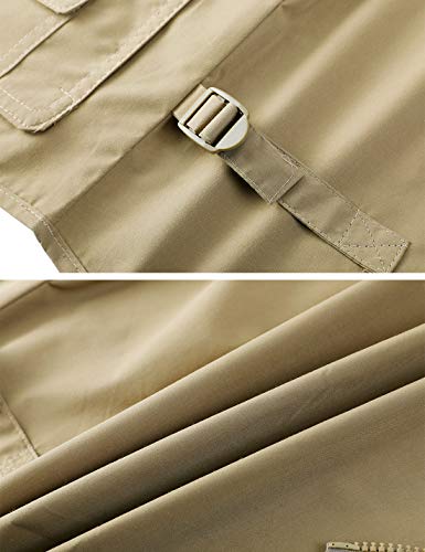 Gihuo Men's Summer Cotton Leisure Outdoor Pockets Fish Photo Journalist Vest Plus Size (Large, Khaki) #TOP6