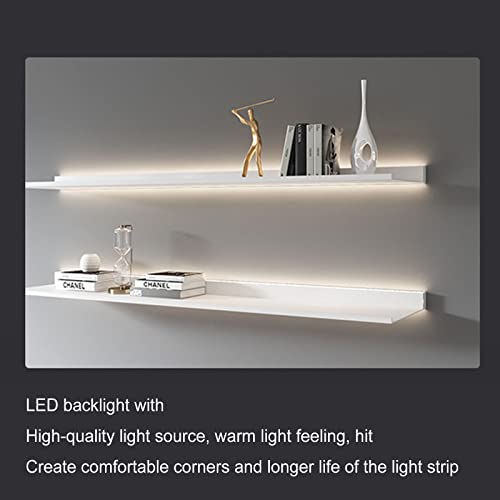 Étagère murale LED en aluminium 150cm Bianco pour salon moderne