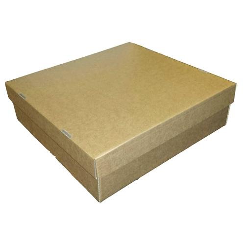 Single Wall Cardboard Box and Lid 320mm x 320mm x 155mm (Pack of 10)